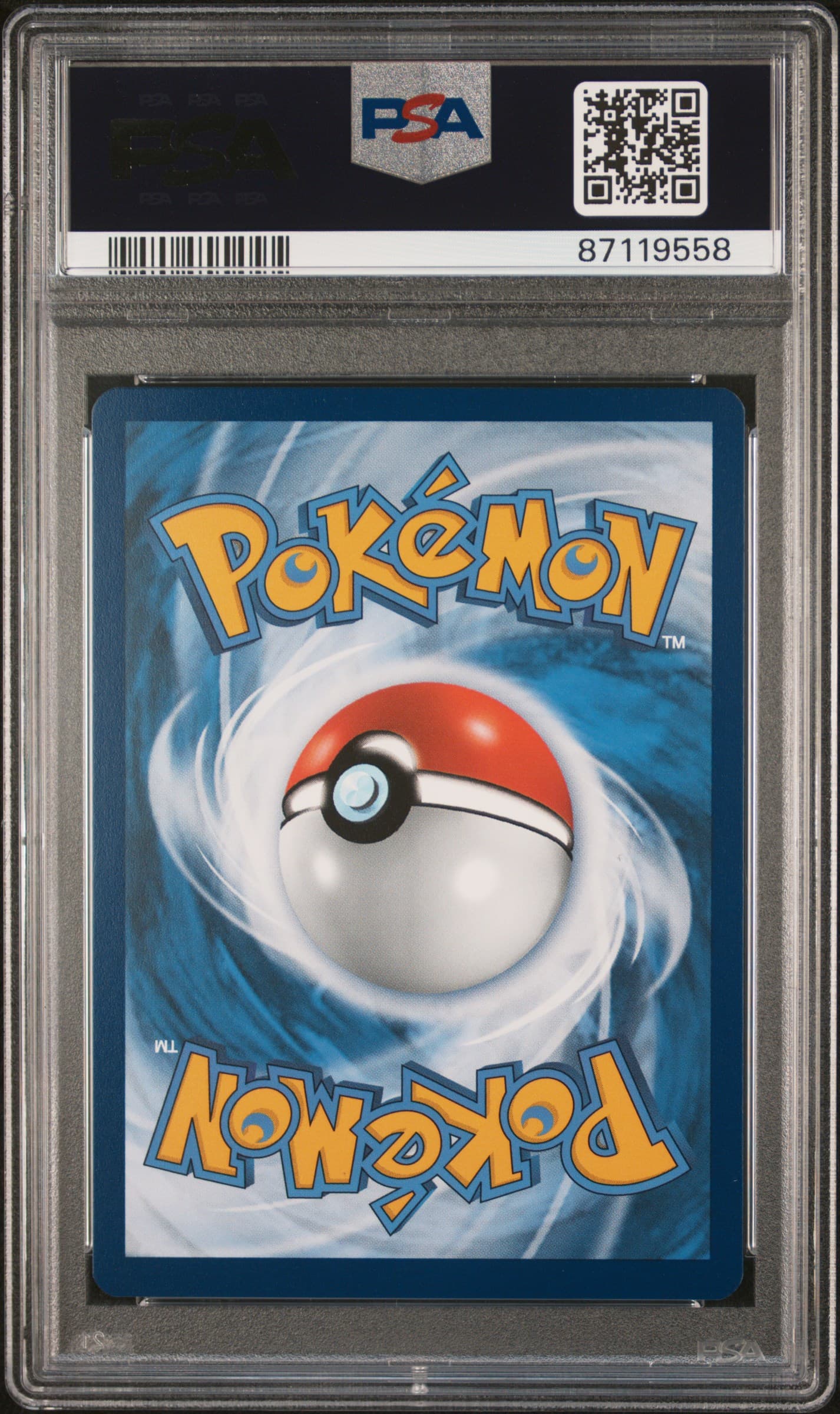 PSA graded card back